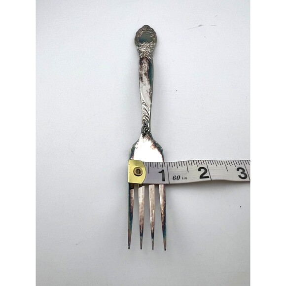 Vtg ONEIDA Silversmiths Silverplate DINNER FORK Rose Floral Ballad Country Lane - Picture 7 of 11